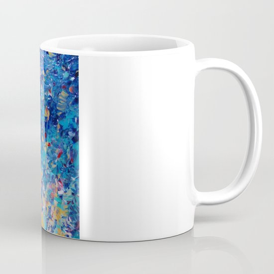 HYPNOTIC BLUE SUNSET - Simply Beautiful Royal Blue Navy Turquoise Aqua Sunrise Abstract Nature Decor Mug