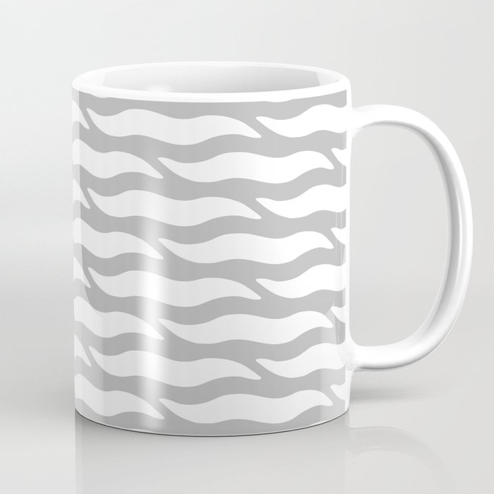 Tiger Wild Animal Print Pattern 359 Gray Coffee Mug