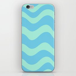 Retro Candy Waves - Blue iPhone Skin
