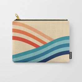 Minimalist Mid-century Abstract Art Retro Colors 70s 80s Stripes Carry-All Pouch