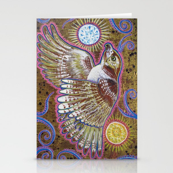 Soaring Red Tailed Hawk Painting Stationery Cards By