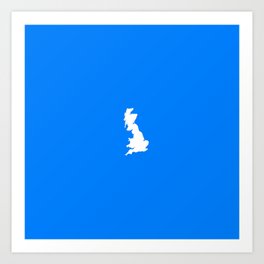 Shape of United Kingdom (uk) Art Print