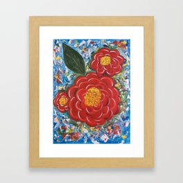 Flores Rojas Framed Art Print