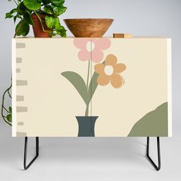 Couple of flowers in the vase Credenza