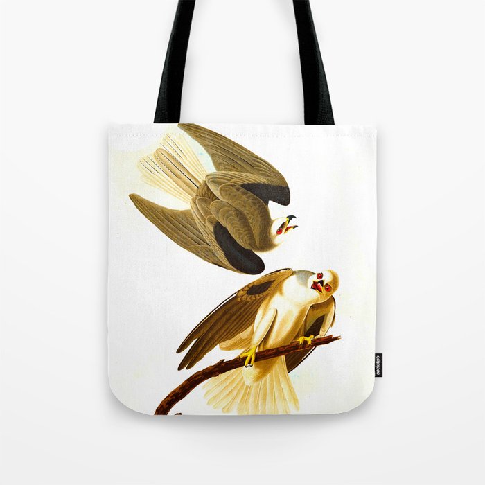 Black Winged Hawk Illustration Tote Bag