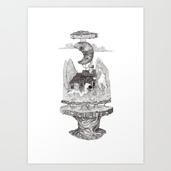 to the moon Art Print