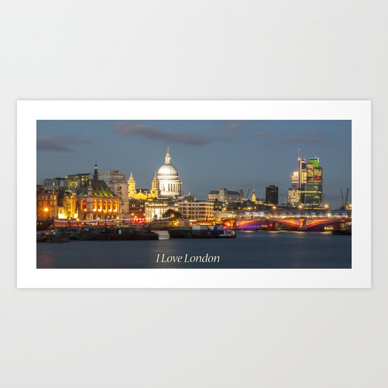 Late Dusk On Blackfriers Bridge Art Print