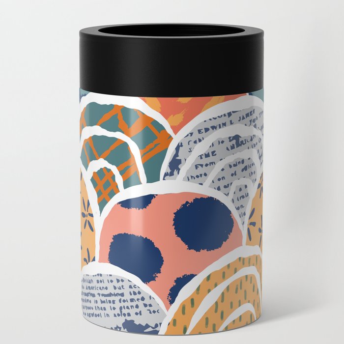 Abstract asian art pattern background Can Cooler