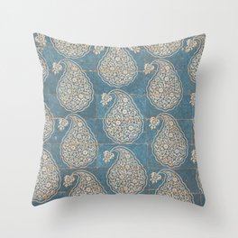 Blue Portuguese Tile Throw Pillow