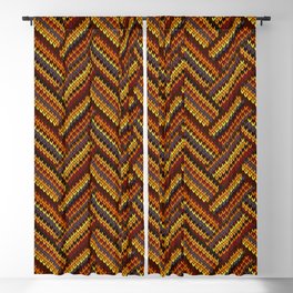 Knitted Textured Pattern Yellow Blackout Curtain