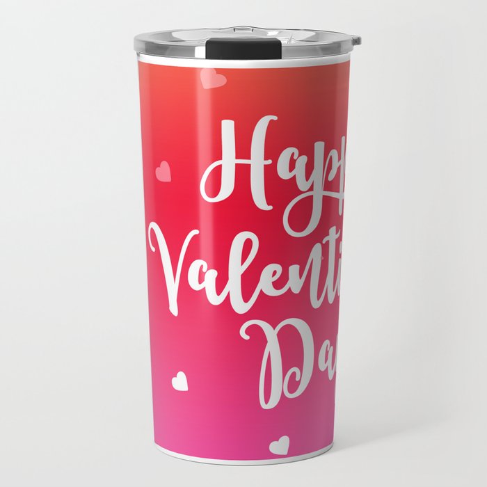 Happy Valentine's Day Hearts Travel Mug