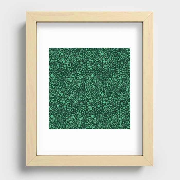 Green Mossy Bubbles Recessed Framed Print