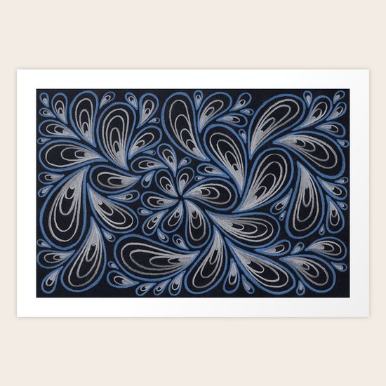 Dark Simple 4 Art Print
