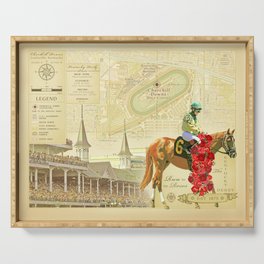 Artistic Kentucky Derby [vintage inspired] Map print Serving Tray