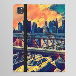 Brooklyn Bridge and Manhattan skyline in New York City iPad Folio Case