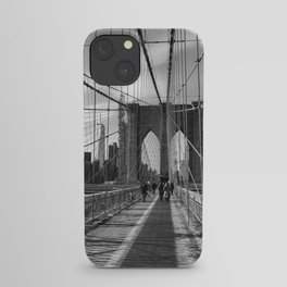 Brooklyn Bridge | Black and White Travel Photography in New York City iPhone Case