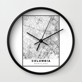 Columbia Map Wall Clock
