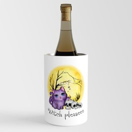 Cat lover Happy Halloween witch please Wine Chiller