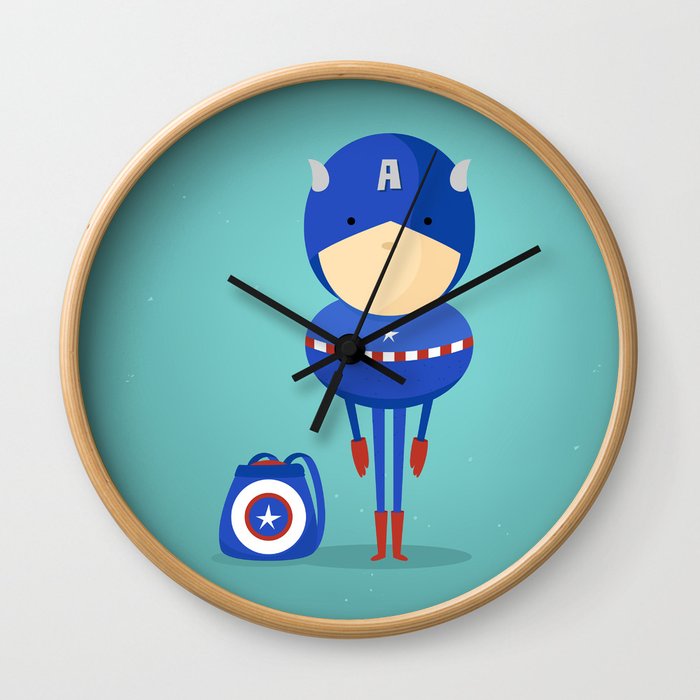 Captain A: My dreaming hero! Wall Clock