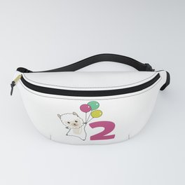 Alpaca Second Birthday Balloons For Kids Fanny Pack