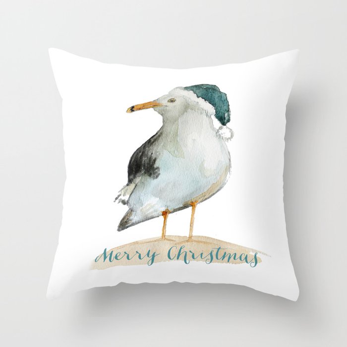 Coastal christmas pillow hotsell