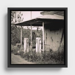 Gas Station Framed Canvas