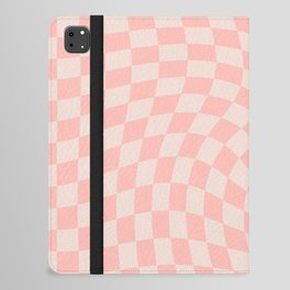 Check VII - Pink Twist — Checkerboard Print iPad Folio Case