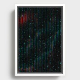 Glitch Space Framed Canvas