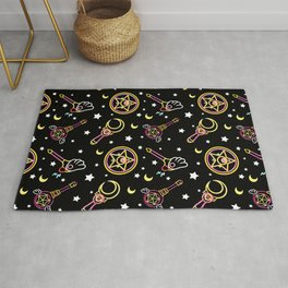 magical neon pattern  Rug