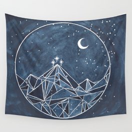 Night Court moon and stars Wall Tapestry