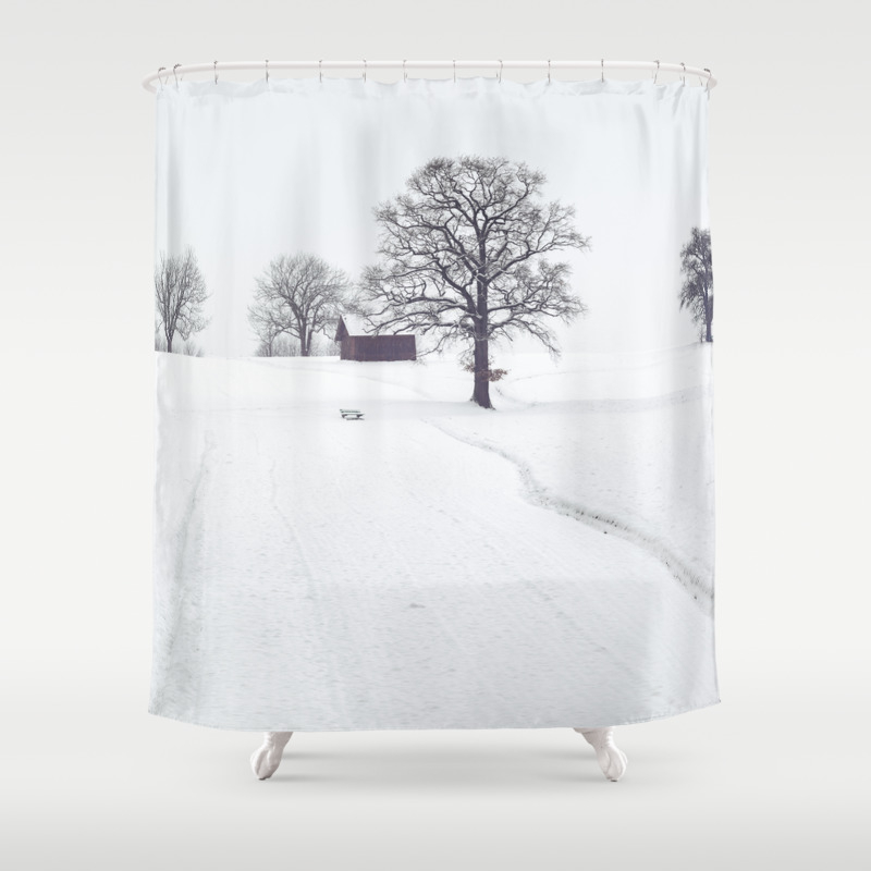 Winter Scene Shower Curtain By Winter Wonderland Society6