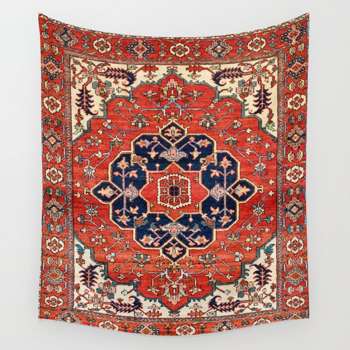 Heriz Bilverdi Azerbaijan Northwest Persian Rug Print Wall Tapestry