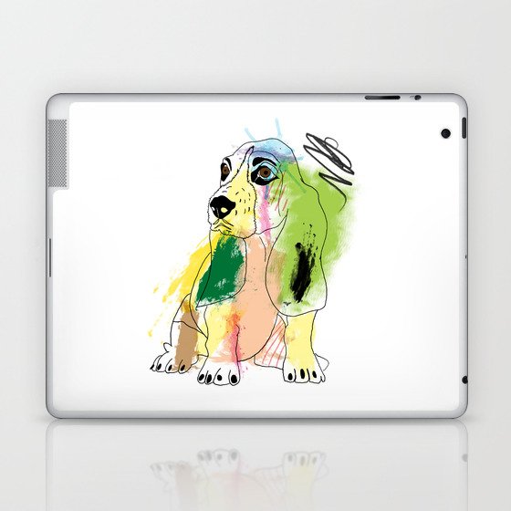 cute dog painting  Laptop & iPad Skin
