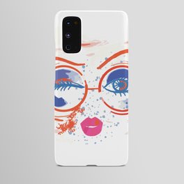 Girl Wink Eye African American Face Hair  Birthday Gift For Women Android Case
