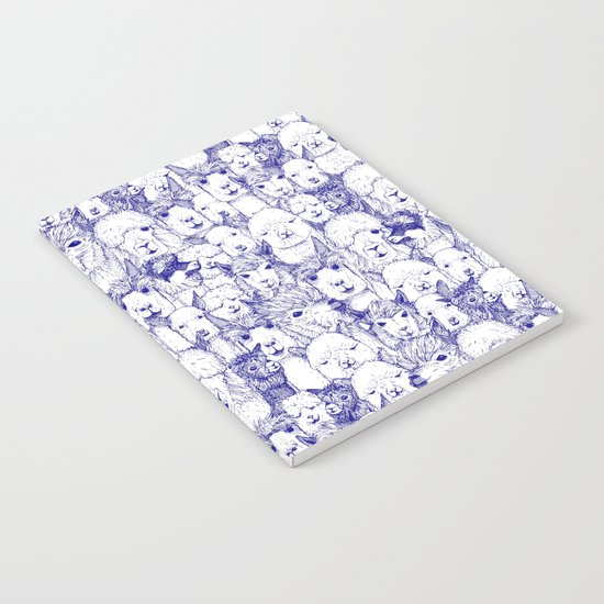 just alpacas blue white Notebook