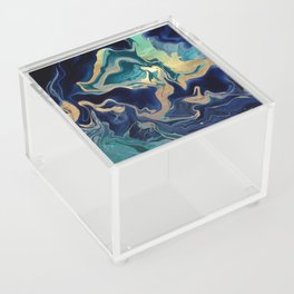 DRAMAQUEEN - GOLD INDIGO MARBLE Acrylic Box