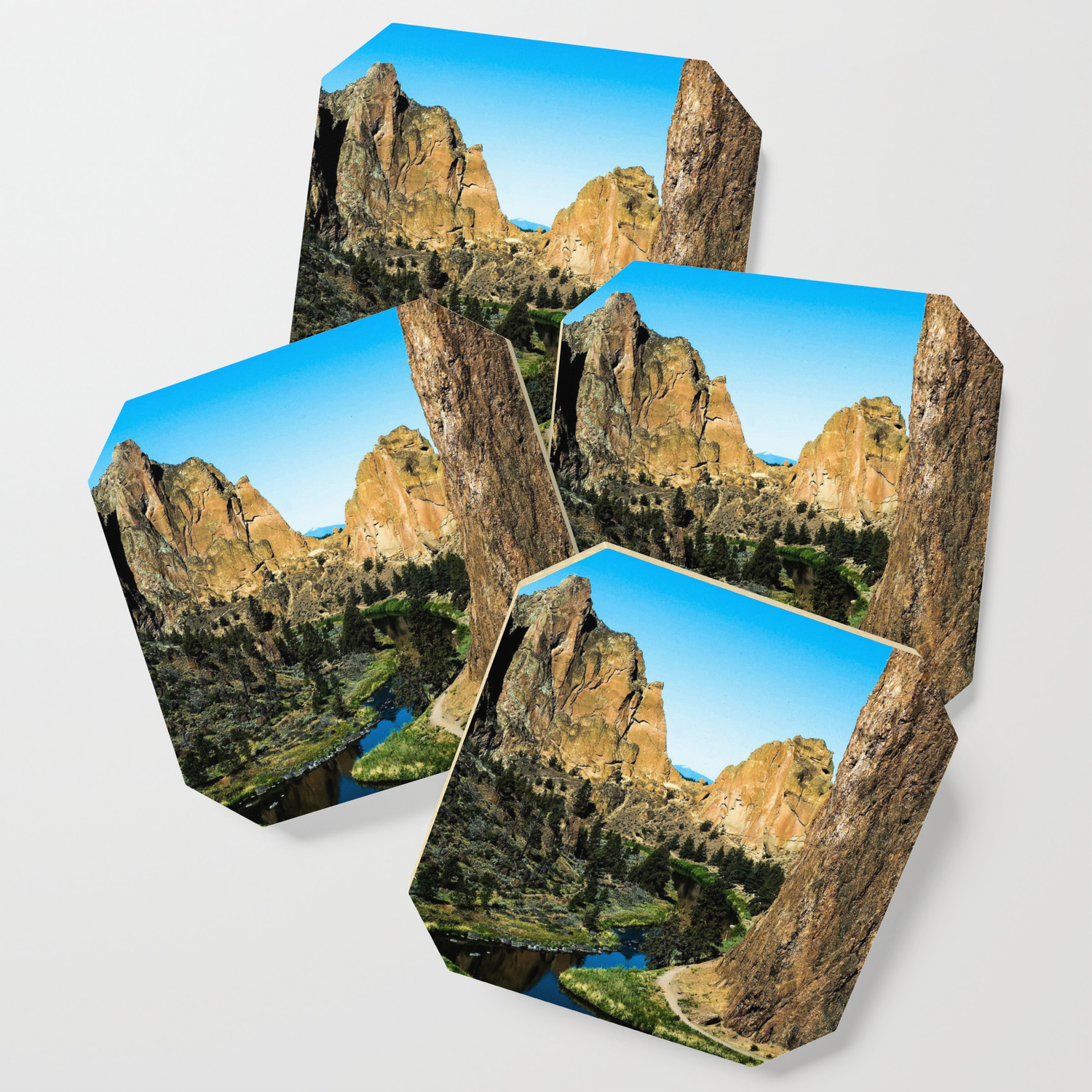Rocks River Hiking Mountains Colorado Scenic View Landscape Photography Forest Backpacking Vibe Coaster By Byrdonwheels
