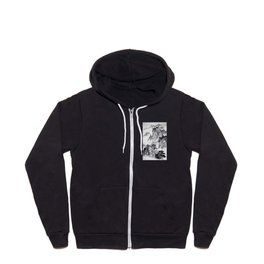 Chinese Traditional Charcoal Mountain Vista 1 Zip Hoodie