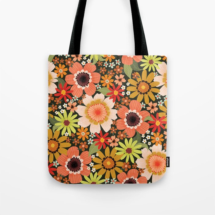 flowery Tote Bag