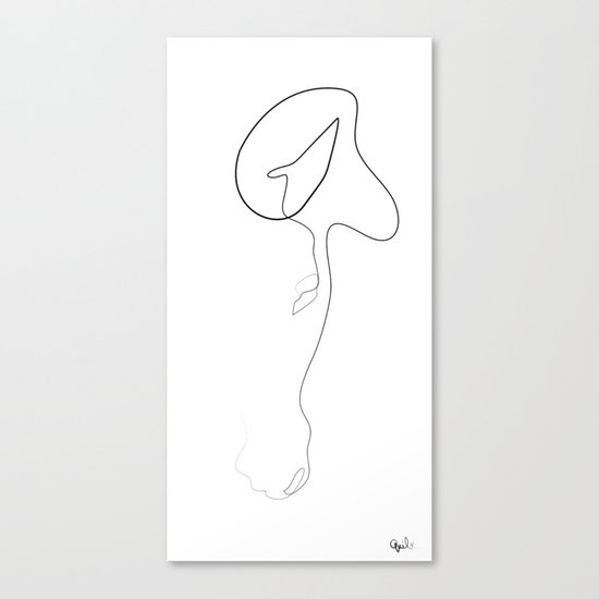 Oneline Horse 1209 Canvas Print