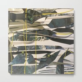 The Cursive Earth- Painted Paper Art Metal Print