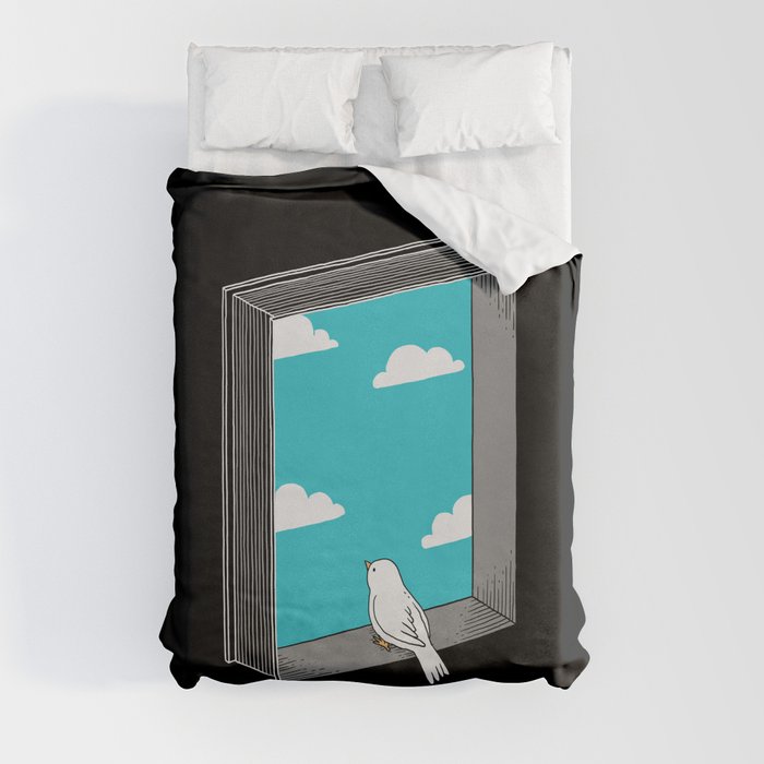 Every book a window Duvet Cover
