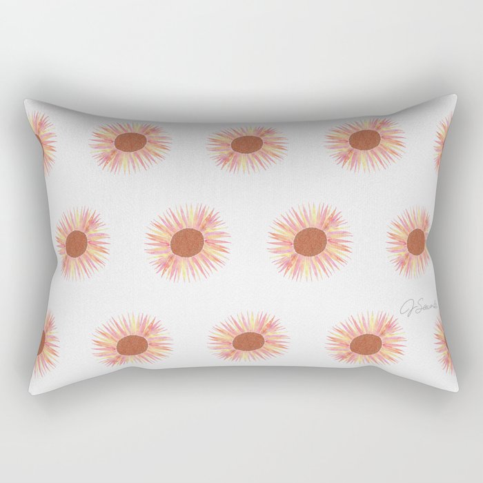 Pink Sunflower Rectangular Pillow