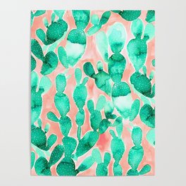 Paddle Cactus Blush Poster