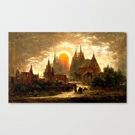 Medieval Fantasy Town Canvas Print