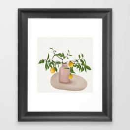 Lemon Branches Framed Art Print