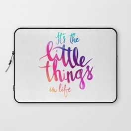 Little things - colorful lettering Laptop Sleeve