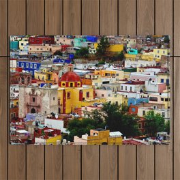 Mexico Photography - Huge Colorful City Outdoor Rug