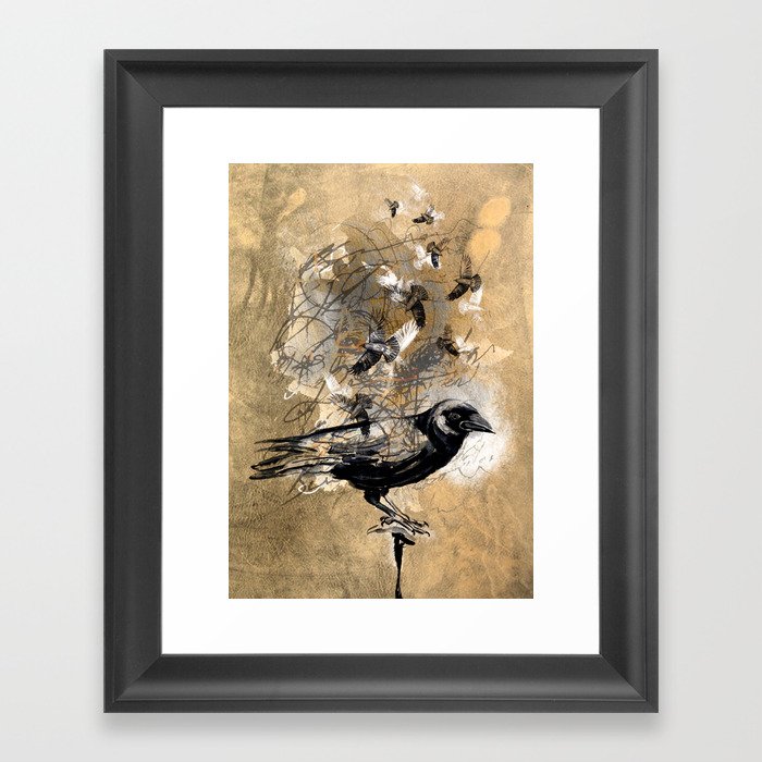 crow's soul Framed Art Print