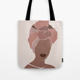 Abstract african woman portrait in minimalistic style.  Tote Bag